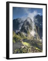 Machu Picchu in Morning Fog-Darrell Gulin-Framed Photographic Print