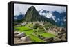 Machu Picchu in Peru. UNESCO World Heritage Site-Byelikova Oksana-Framed Stretched Canvas