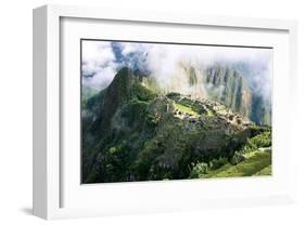 Machu Picchu in the Clouds-null-Framed Art Print