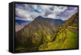 Machu Picchu Incan Ruins, UNESCO World Heritage Site, Sacred Valley, Peru, South America-Laura Grier-Framed Stretched Canvas