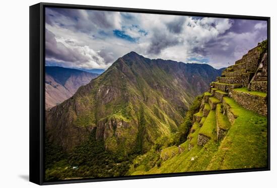 Machu Picchu Incan Ruins, UNESCO World Heritage Site, Sacred Valley, Peru, South America-Laura Grier-Framed Stretched Canvas