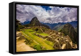 Machu Picchu Incan Ruins, UNESCO World Heritage Site, Sacred Valley, Peru, South America-Laura Grier-Framed Stretched Canvas