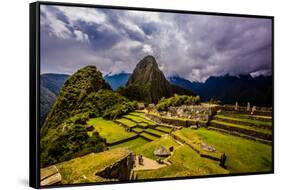 Machu Picchu Incan Ruins, UNESCO World Heritage Site, Sacred Valley, Peru, South America-Laura Grier-Framed Stretched Canvas