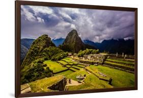 Machu Picchu Incan Ruins, UNESCO World Heritage Site, Sacred Valley, Peru, South America-Laura Grier-Framed Premium Photographic Print