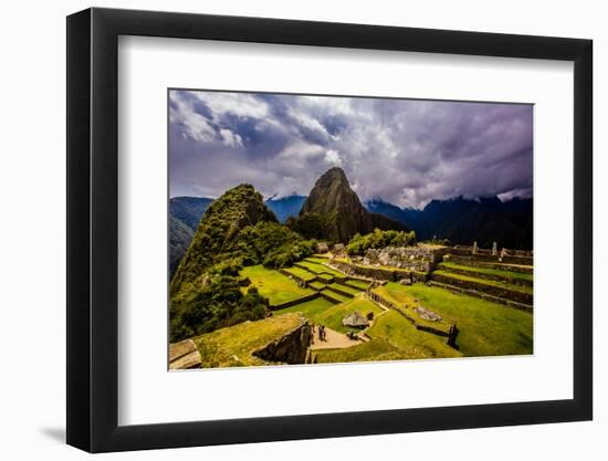 Machu Picchu Incan Ruins, UNESCO World Heritage Site, Sacred Valley, Peru, South America-Laura Grier-Framed Photographic Print