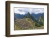 Machu Picchu,  ruined city of the Incas with Mount Huayana Picchu, Andes Cordillera-G&M Therin-Weise-Framed Photographic Print