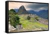 Machu Picchu,  ruined city of the Incas with Mount Huayana Picchu, Andes Cordillera-G&M Therin-Weise-Framed Stretched Canvas