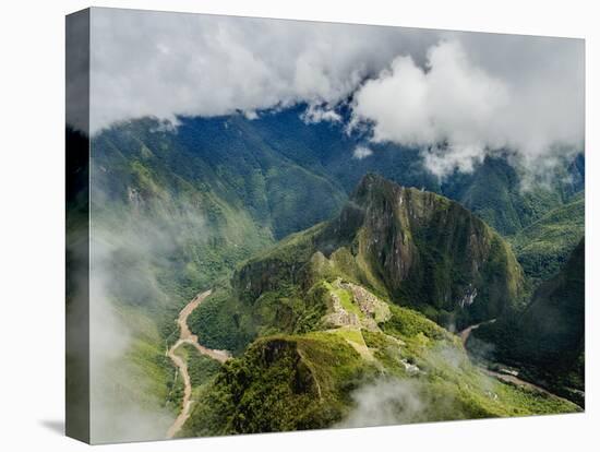 Machu Picchu Ruins seen from the Machu Picchu Mountain, UNESCO World Heritage Site, Cusco Region, P-Karol Kozlowski-Stretched Canvas