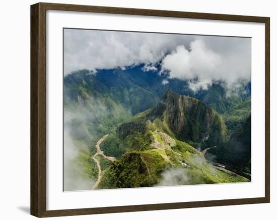 Machu Picchu Ruins seen from the Machu Picchu Mountain, UNESCO World Heritage Site, Cusco Region, P-Karol Kozlowski-Framed Photographic Print