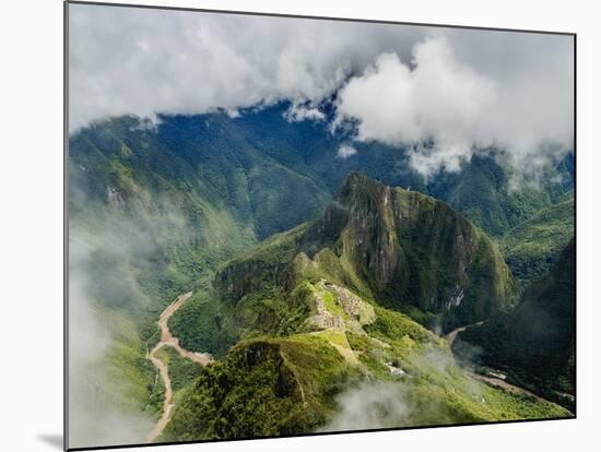 Machu Picchu Ruins seen from the Machu Picchu Mountain, UNESCO World Heritage Site, Cusco Region, P-Karol Kozlowski-Mounted Photographic Print