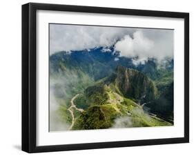 Machu Picchu Ruins seen from the Machu Picchu Mountain, UNESCO World Heritage Site, Cusco Region, P-Karol Kozlowski-Framed Photographic Print