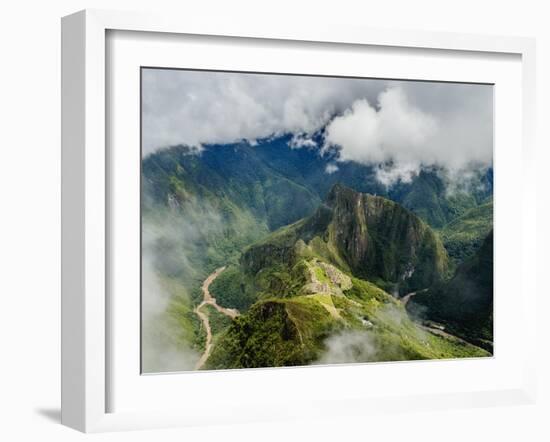 Machu Picchu Ruins seen from the Machu Picchu Mountain, UNESCO World Heritage Site, Cusco Region, P-Karol Kozlowski-Framed Photographic Print