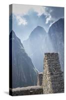 Machu Picchu Stone Walls with Mountains Beyond, Peru-Merrill Images-Stretched Canvas