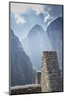 Machu Picchu Stone Walls with Mountains Beyond, Peru-Merrill Images-Mounted Photographic Print