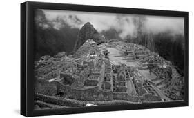 Machu Pichu Peru B/W-null-Framed Poster
