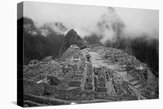 Machu Pichu Peru B/W-null-Stretched Canvas