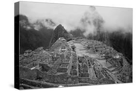 Machu Pichu Peru B/W-null-Stretched Canvas