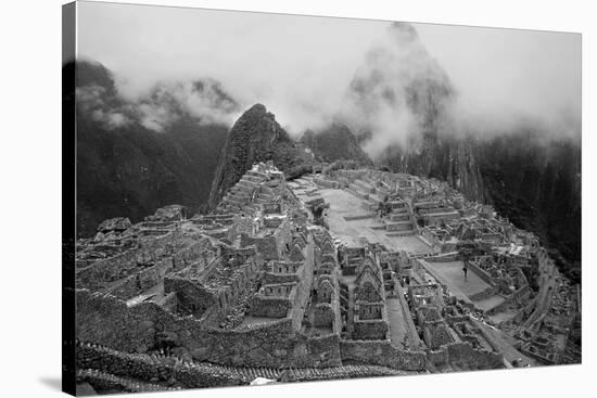 Machu Pichu Peru B/W-null-Stretched Canvas