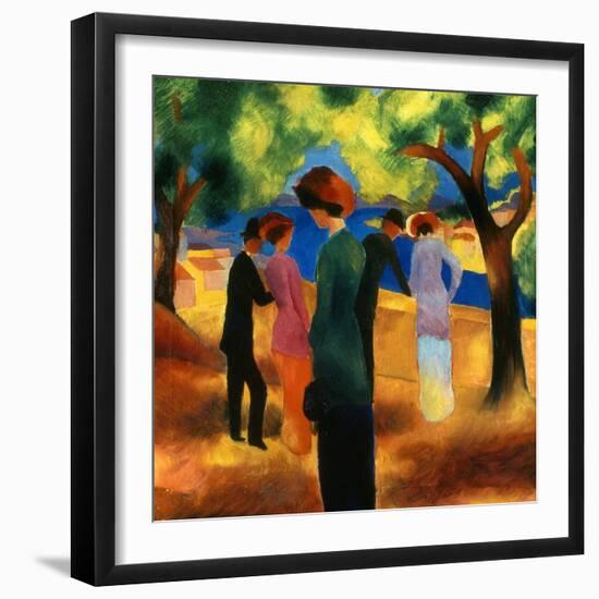 Macke: Green Jacket, 1913-Auguste Macke-Framed Giclee Print