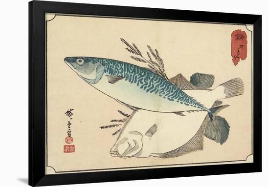 Mackerel and Halibut, Early 19th Century-Utagawa Hiroshige-Framed Giclee Print