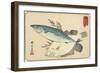 Mackerel and Halibut, Early 19th Century-Utagawa Hiroshige-Framed Giclee Print