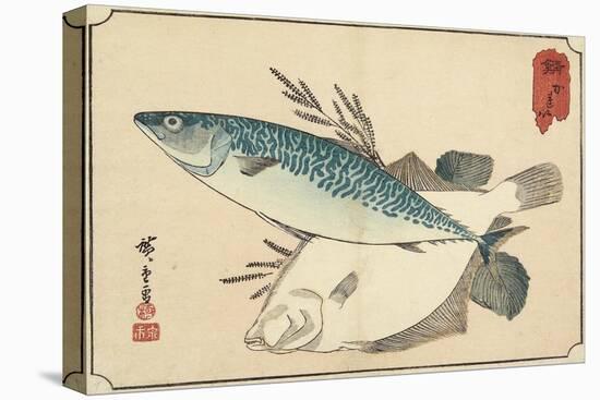 Mackerel and Halibut, Early 19th Century-Utagawa Hiroshige-Stretched Canvas