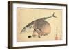 Mackerel and sea shells. 1840-Katsushika Hokusai-Framed Giclee Print