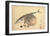 Mackerel and sea shells. 1840-Katsushika Hokusai-Framed Giclee Print