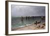 Mackerel fishers, 1877-Fritz Thaulow-Framed Giclee Print