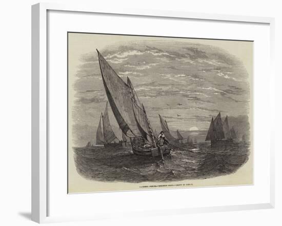 Mackerel Fishing, Brighton Boats-null-Framed Giclee Print