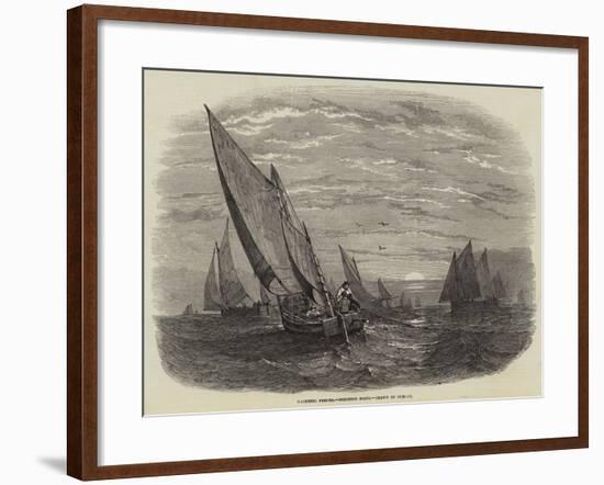 Mackerel Fishing, Brighton Boats-null-Framed Giclee Print