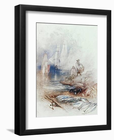 Mackerel on the Beach, circa 1830-35-J. M. W. Turner-Framed Giclee Print