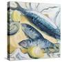 Mackerel with Oysters and Lemons, 1993-Carolyn Hubbard-Ford-Stretched Canvas