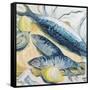 Mackerel with Oysters and Lemons, 1993-Carolyn Hubbard-Ford-Framed Stretched Canvas