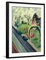 Mackes Garden in Bonn-Auguste Macke-Framed Giclee Print