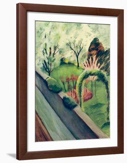 Mackes Garden in Bonn-Auguste Macke-Framed Giclee Print