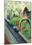 Mackes Garden in Bonn-Auguste Macke-Mounted Giclee Print