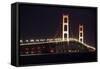 Mackinac Bridge at Night-Paul Souders-Framed Stretched Canvas