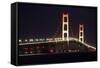 Mackinac Bridge at Night-Paul Souders-Framed Stretched Canvas