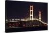 Mackinac Bridge at Night-Paul Souders-Stretched Canvas