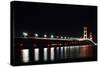 Mackinac Bridge at Night-cristalsimon-Stretched Canvas