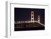 Mackinac Bridge at Night-Paul Souders-Framed Photographic Print