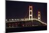 Mackinac Bridge at Night-Paul Souders-Mounted Photographic Print