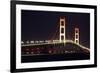 Mackinac Bridge at Night-Paul Souders-Framed Photographic Print