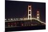 Mackinac Bridge at Night-Paul Souders-Mounted Photographic Print