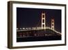 Mackinac Bridge at Night-Paul Souders-Framed Photographic Print