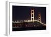 Mackinac Bridge at Night-Paul Souders-Framed Photographic Print