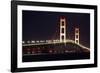 Mackinac Bridge at Night-Paul Souders-Framed Photographic Print