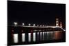 Mackinac Bridge at Night-cristalsimon-Mounted Photographic Print