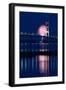 Mackinac Bridge Fireworks-Steve Gadomski-Framed Photographic Print